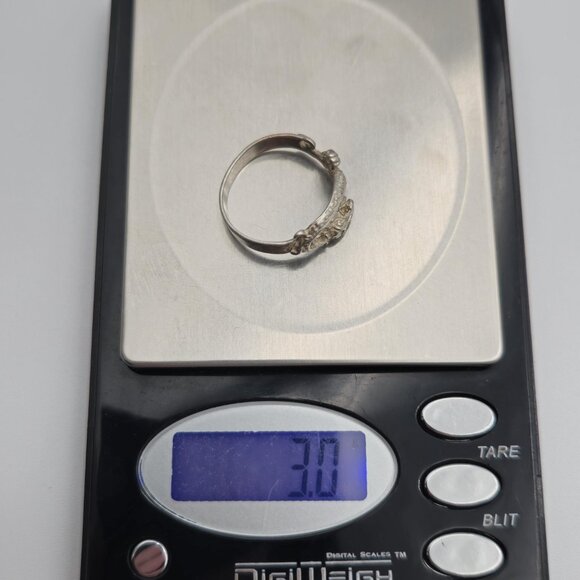 Size 10 Sterling Silver Dragon Rustic Band Ring A3630 - Picture 9 of 9